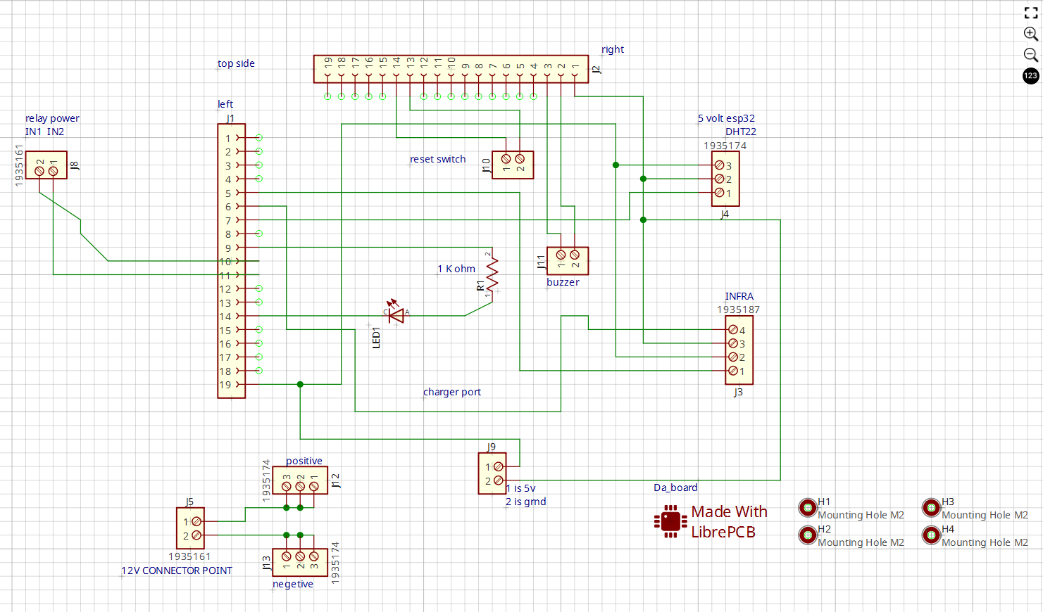 Electrical schematic from the senior design presentation